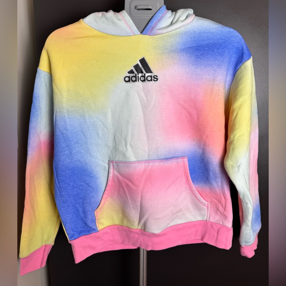 Adidas | Big Kids Size 14 | Colorful Tie Dye Fleece Hoodie